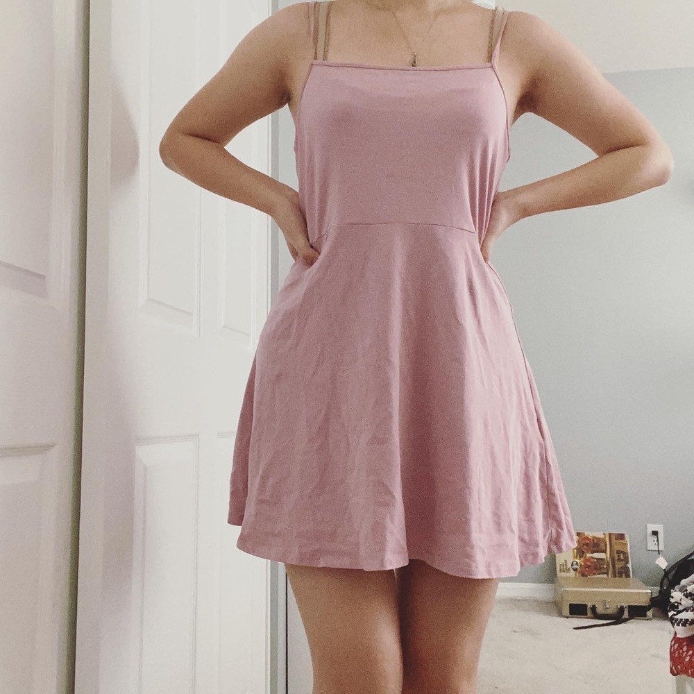 Dusty Rose Skater Dress